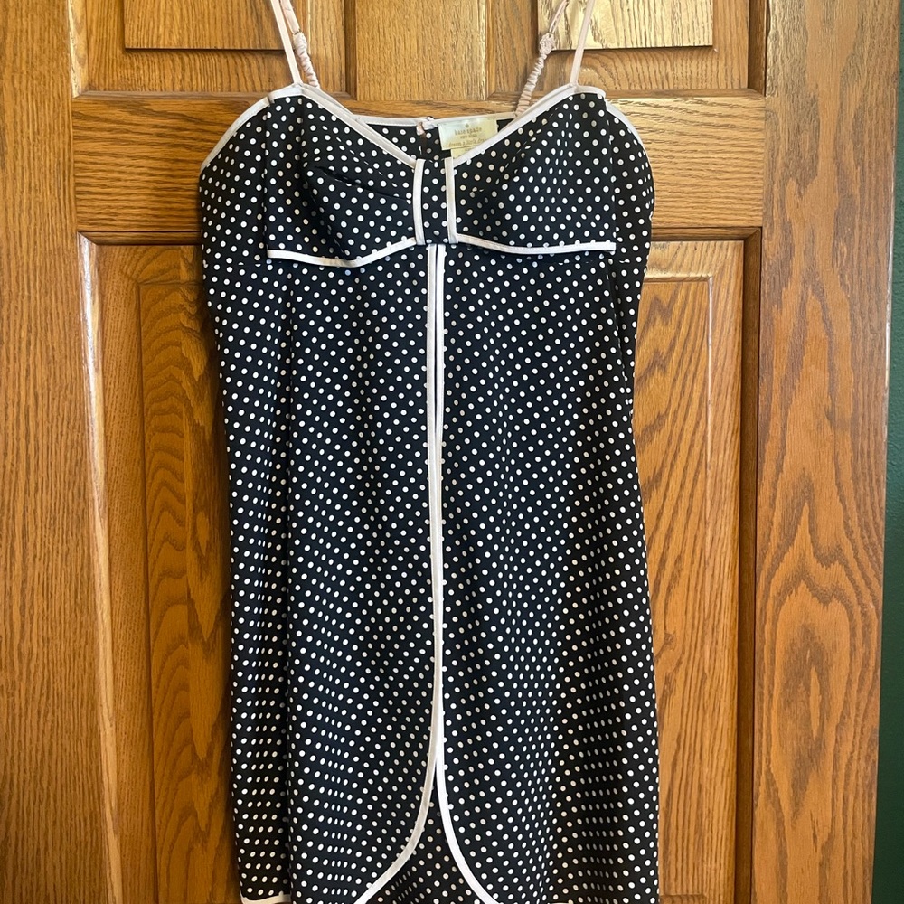 Kate Spade New York Womens Intimate Contrast Trimmed Bow Chemise Size S